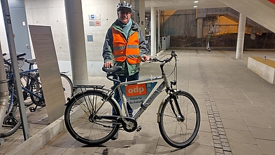 Adrian Heim bei der Critical Mass in Dachau