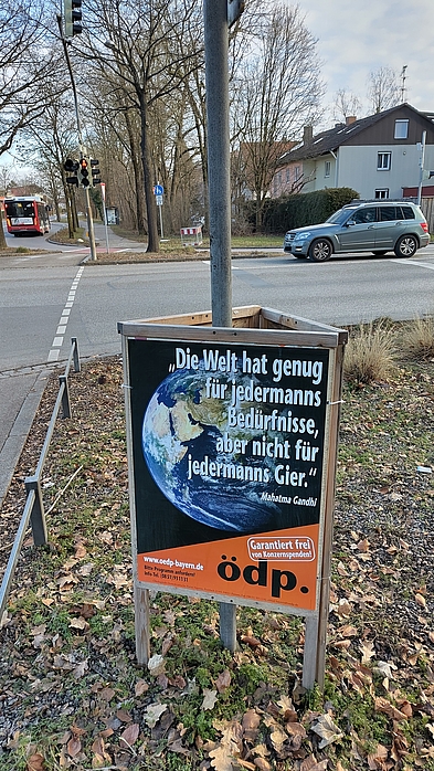 Gandhi-Plakat - ein ÖDP Klassiker