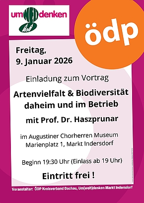 Plakat Vortrag mit Prof. Haszprunar